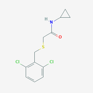 molecular formula C12H13Cl2NOS B296431 N-cyclopropyl-2-[(2,6-dichlorobenzyl)sulfanyl]acetamide 