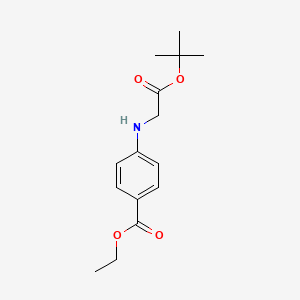 molecular formula C15H21NO4 B2964317 Ethyl 4-(tert-butoxycarbonyl(methyl) amino)benzoate CAS No. 845647-69-0