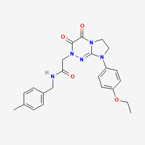 molecular formula C23H25N5O4 B2964330 2-(8-(4-乙氧基苯基)-3,4-二氧代-3,4,7,8-四氢咪唑并[2,1-c][1,2,4]三嗪-2(6H)-基)-N-(4-甲基苄基)乙酰胺 CAS No. 941890-94-4