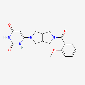 6-[5-(2-Methoxybenzoyl)-1,3,3a,4,6,6a-hexahydropyrrolo[3,4-c]pyrrol-2-yl]-1H-pyrimidine-2,4-dione