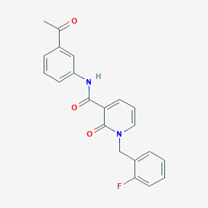 molecular formula C21H17FN2O3 B2964339 N-(3-acetylphenyl)-1-(2-fluorobenzyl)-2-oxo-1,2-dihydropyridine-3-carboxamide CAS No. 941910-17-4