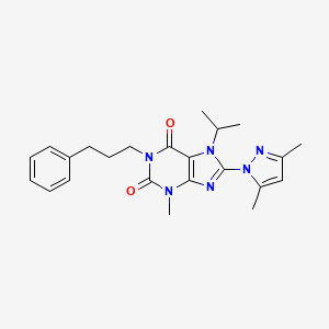 8-(3,5-dimethyl-1H-pyrazol-1-yl)-7-isopropyl-3-methyl-1-(3-phenylpropyl)-1H-purine-2,6(3H,7H)-dione