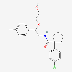 molecular formula C23H28ClNO3 B2964347 1-(4-chlorophenyl)-N-(2-(2-hydroxyethoxy)-2-(p-tolyl)ethyl)cyclopentanecarboxamide CAS No. 1795302-10-1
