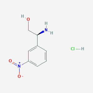 molecular formula C8H11ClN2O3 B2964351 (S)-2-Amino-2-(3-nitrophenyl)ethan-1-ol hydrochloride CAS No. 2453296-88-1