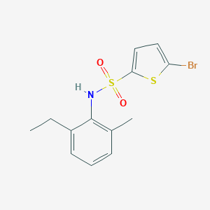 molecular formula C13H14BrNO2S2 B296436 5-bromo-N-(2-ethyl-6-methylphenyl)-2-thiophenesulfonamide 