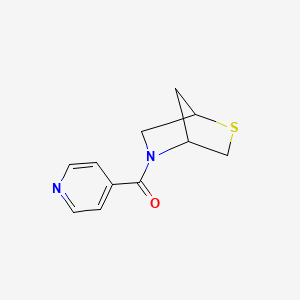 molecular formula C11H12N2OS B2964368 2-Thia-5-azabicyclo[2.2.1]heptan-5-yl(pyridin-4-yl)methanone CAS No. 2034295-87-7