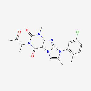 molecular formula C20H20ClN5O3 B2964372 8-(5-chloro-2-methylphenyl)-1,7-dimethyl-3-(3-oxobutan-2-yl)-1H,2H,3H,4H,8H-imidazo[1,2-g]purine-2,4-dione CAS No. 878717-69-2