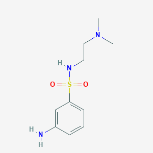 molecular formula C10H17N3O2S B2964375 3-amino-N-[2-(dimethylamino)ethyl]benzene-1-sulfonamide CAS No. 837421-90-6