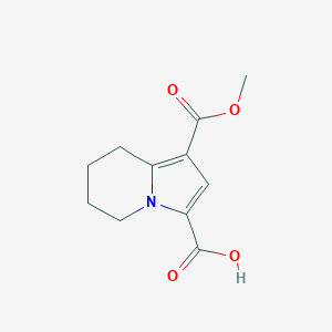 molecular formula C11H13NO4 B2964378 1-(Methoxycarbonyl)-5,6,7,8-tetrahydroindolizine-3-carboxylic acid CAS No. 2155856-01-0