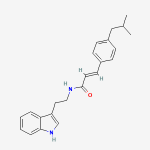 molecular formula C23H26N2O B2964381 N-[2-(1H-吲哚-3-基)乙基]-3-(4-异丁基苯基)丙烯酰胺 CAS No. 329778-67-8