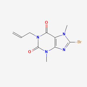 molecular formula C10H11BrN4O2 B2964383 8-Bromo-3,7-dimethyl-1-prop-2-enylpurine-2,6-dione CAS No. 16877-88-6