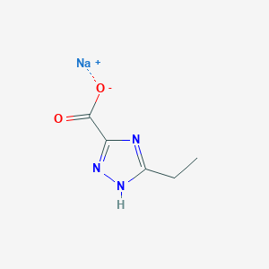 molecular formula C5H6N3NaO2 B2964384 sodium 5-ethyl-4H-1,2,4-triazole-3-carboxylate CAS No. 2138228-39-2