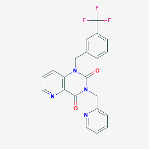 molecular formula C21H15F3N4O2 B2964392 3-(pyridin-2-ylmethyl)-1-(3-(trifluoromethyl)benzyl)pyrido[3,2-d]pyrimidine-2,4(1H,3H)-dione CAS No. 941901-63-9
