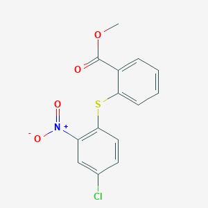 molecular formula C14H10ClNO4S B2964395 Methyl 2-[(4-chloro-2-nitrophenyl)thio]benzoate CAS No. 92161-65-4