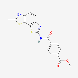 Methyl 4-[(7-methyl-[1,3]thiazolo[4,5-g][1,3]benzothiazol-2-yl)carbamoyl]benzoate