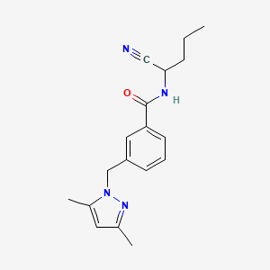 molecular formula C18H22N4O B2964409 N-(1-cyanobutyl)-3-[(3,5-dimethyl-1H-pyrazol-1-yl)methyl]benzamide CAS No. 1311687-46-3