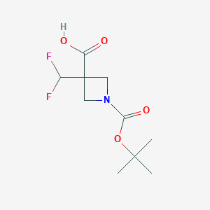 molecular formula C10H15F2NO4 B2964411 1-[(Tert-butoxy)carbonyl]-3-(difluoromethyl)azetidine-3-carboxylic acid CAS No. 1784562-69-1