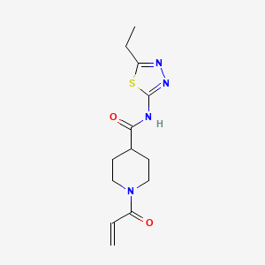 molecular formula C13H18N4O2S B2964413 N-(5-Ethyl-1,3,4-thiadiazol-2-yl)-1-prop-2-enoylpiperidine-4-carboxamide CAS No. 2361732-63-8