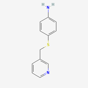 molecular formula C12H12N2S B2964415 4-[(吡啶-3-基甲基)硫]苯胺 CAS No. 125382-42-5