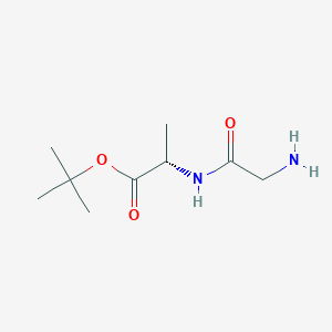 molecular formula C9H18N2O3 B2964425 Tert-butyl (2S)-2-[(2-aminoacetyl)amino]propanoate CAS No. 58177-80-3