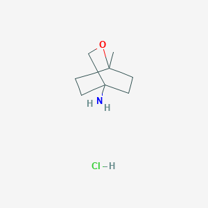 molecular formula C8H16ClNO B2964428 1-Methyl-2-oxabicyclo[2.2.2]octan-4-amine;hydrochloride CAS No. 2253629-50-2