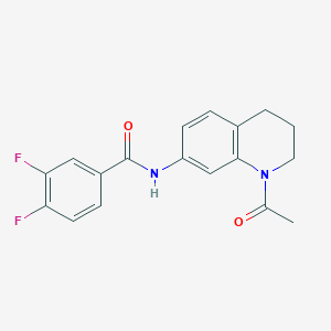 molecular formula C18H16F2N2O2 B2964429 N-(1-乙酰基-3,4-二氢-2H-喹啉-7-基)-3,4-二氟苯甲酰胺 CAS No. 898464-96-5
