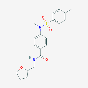 molecular formula C20H24N2O4S B296443 4-{methyl[(4-methylphenyl)sulfonyl]amino}-N-(tetrahydro-2-furanylmethyl)benzamide 