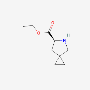 molecular formula C9H15NO2 B2964431 Ethyl (6S)-5-azaspiro[2.4]heptane-6-carboxylate CAS No. 2057413-89-3