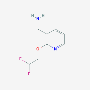 molecular formula C8H10F2N2O B2964435 [2-(2,2-Difluoroethoxy)pyridin-3-yl]methanamine CAS No. 1423033-53-7