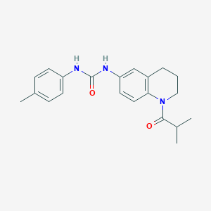 molecular formula C21H25N3O2 B2964436 1-(1-Isobutyryl-1,2,3,4-tetrahydroquinolin-6-yl)-3-(p-tolyl)urea CAS No. 1203269-45-7