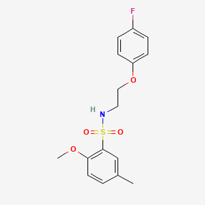 molecular formula C16H18FNO4S B2964438 N-(2-(4-fluorophenoxy)ethyl)-2-methoxy-5-methylbenzenesulfonamide CAS No. 1105234-58-9