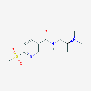 molecular formula C12H19N3O3S B2964443 N-[(2S)-2-(Dimethylamino)propyl]-6-methylsulfonylpyridine-3-carboxamide CAS No. 2248545-61-9