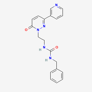 molecular formula C19H19N5O2 B2964460 1-benzyl-3-(2-(6-oxo-3-(pyridin-3-yl)pyridazin-1(6H)-yl)ethyl)urea CAS No. 1021027-26-8