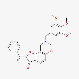 (Z)-2-benzylidene-8-(3,4,5-trimethoxybenzyl)-8,9-dihydro-2H-benzofuro[7,6-e][1,3]oxazin-3(7H)-one