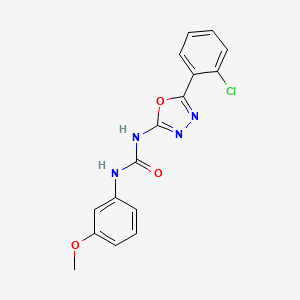 molecular formula C16H13ClN4O3 B2964472 1-(5-(2-Chlorophenyl)-1,3,4-oxadiazol-2-yl)-3-(3-methoxyphenyl)urea CAS No. 1219912-25-0