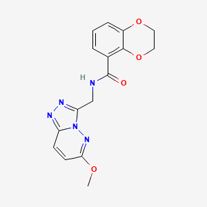 molecular formula C16H15N5O4 B2964475 N-((6-甲氧基-[1,2,4]三唑并[4,3-b]哒嗪-3-基)甲基)-2,3-二氢苯并[b][1,4]二噁英-5-甲酰胺 CAS No. 2034550-33-7