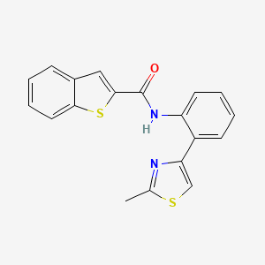 molecular formula C19H14N2OS2 B2964476 N-(2-(2-methylthiazol-4-yl)phenyl)benzo[b]thiophene-2-carboxamide CAS No. 1798546-23-2