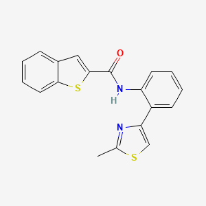 molecular formula C19H14N2OS2 B2964476 N-(2-(2-甲基噻唑-4-基)苯基)苯并[b]噻吩-2-甲酰胺 CAS No. 1798546-23-2