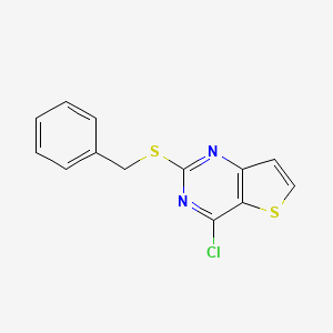 molecular formula C13H9ClN2S2 B2964485 2-(Benzylsulfanyl)-4-chlorothieno[3,2-d]pyrimidine CAS No. 339018-93-8