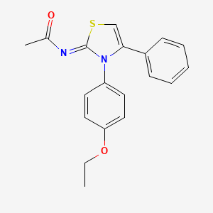(Z)-N-(3-(4-ethoxyphenyl)-4-phenylthiazol-2(3H)-ylidene)acetamide