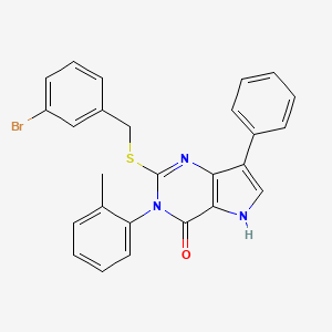 2-((3-bromobenzyl)thio)-7-phenyl-3-(o-tolyl)-3H-pyrrolo[3,2-d]pyrimidin-4(5H)-one