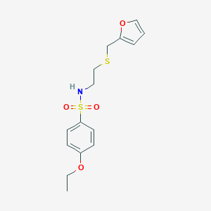 molecular formula C15H19NO4S2 B296449 4-Ethoxy-N-[2-(furan-2-ylmethylsulfanyl)-ethyl]-benzenesulfonamide 
