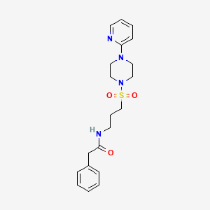 2-phenyl-N-(3-((4-(pyridin-2-yl)piperazin-1-yl)sulfonyl)propyl)acetamide