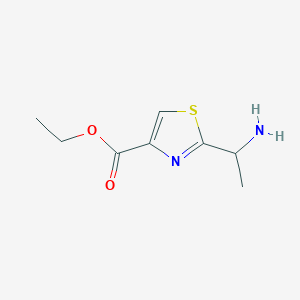 molecular formula C8H12N2O2S B2964492 Ethyl 2-(1-aminoethyl)thiazole-4-carboxylate CAS No. 867340-42-9