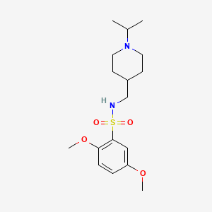 molecular formula C17H28N2O4S B2964493 N-((1-异丙基哌啶-4-基)甲基)-2,5-二甲氧基苯磺酰胺 CAS No. 946382-96-3