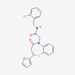 N-(2-chlorobenzyl)-2-[2-(2-furyl)-4-oxo-3,4-dihydro-1,5-benzothiazepin-5(2H)-yl]acetamide