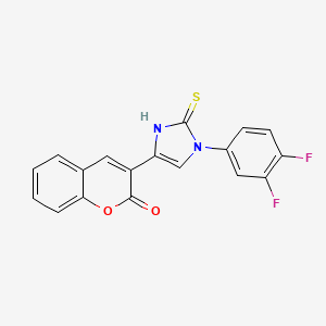 molecular formula C18H10F2N2O2S B2964505 3-(1-(3,4-difluorophenyl)-2-thioxo-2,3-dihydro-1H-imidazol-4-yl)-2H-chromen-2-one CAS No. 688791-62-0