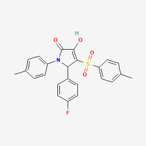 molecular formula C24H20FNO4S B2964517 5-(4-氟苯基)-3-羟基-1-(对甲苯基)-4-甲苯磺酰基-1H-吡咯-2(5H)-酮 CAS No. 1021265-17-7