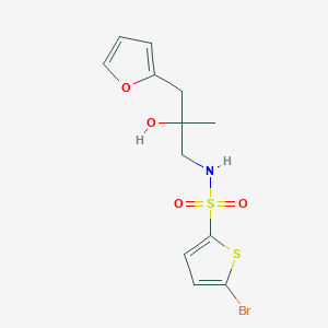 molecular formula C12H14BrNO4S2 B2964518 5-bromo-N-(3-(furan-2-yl)-2-hydroxy-2-methylpropyl)thiophene-2-sulfonamide CAS No. 1798540-15-4