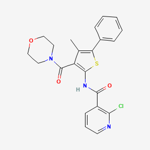 2-chloro-N-[4-methyl-3-(morpholine-4-carbonyl)-5-phenylthiophen-2-yl]pyridine-3-carboxamide